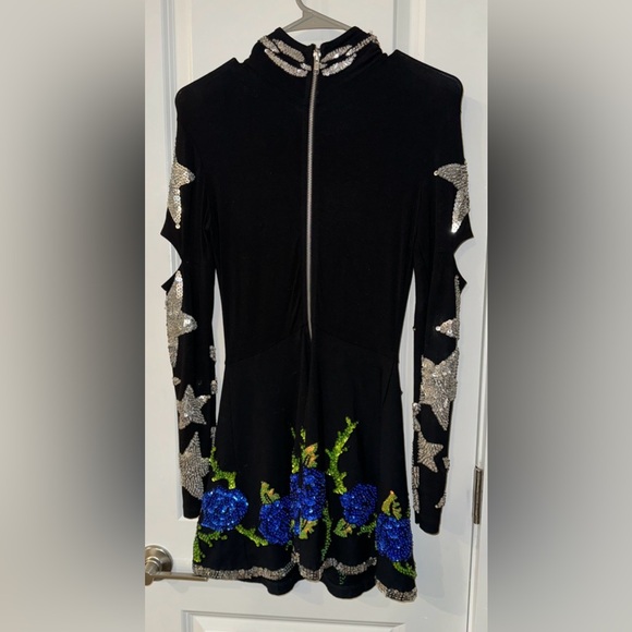 ~SUPER RARE~ DISCOUNT UNIVERSE Bleeding Heart Lover Multicolor Sequin Dress Sz.S - Picture 8 of 9